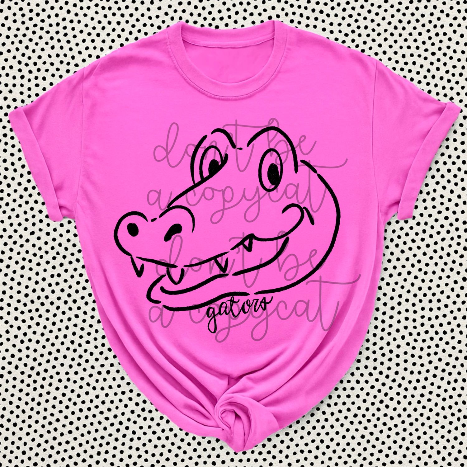 Gator Gators Doodle Mascot Hand Lettered Style PNG