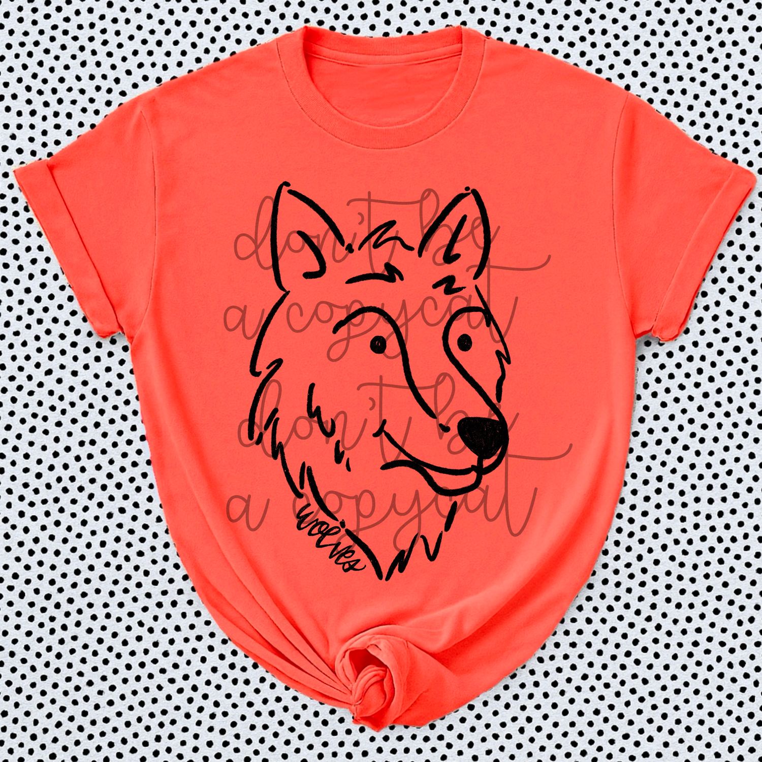 Wolves Wolf Doodle Mascot Hand Lettered Style PNG