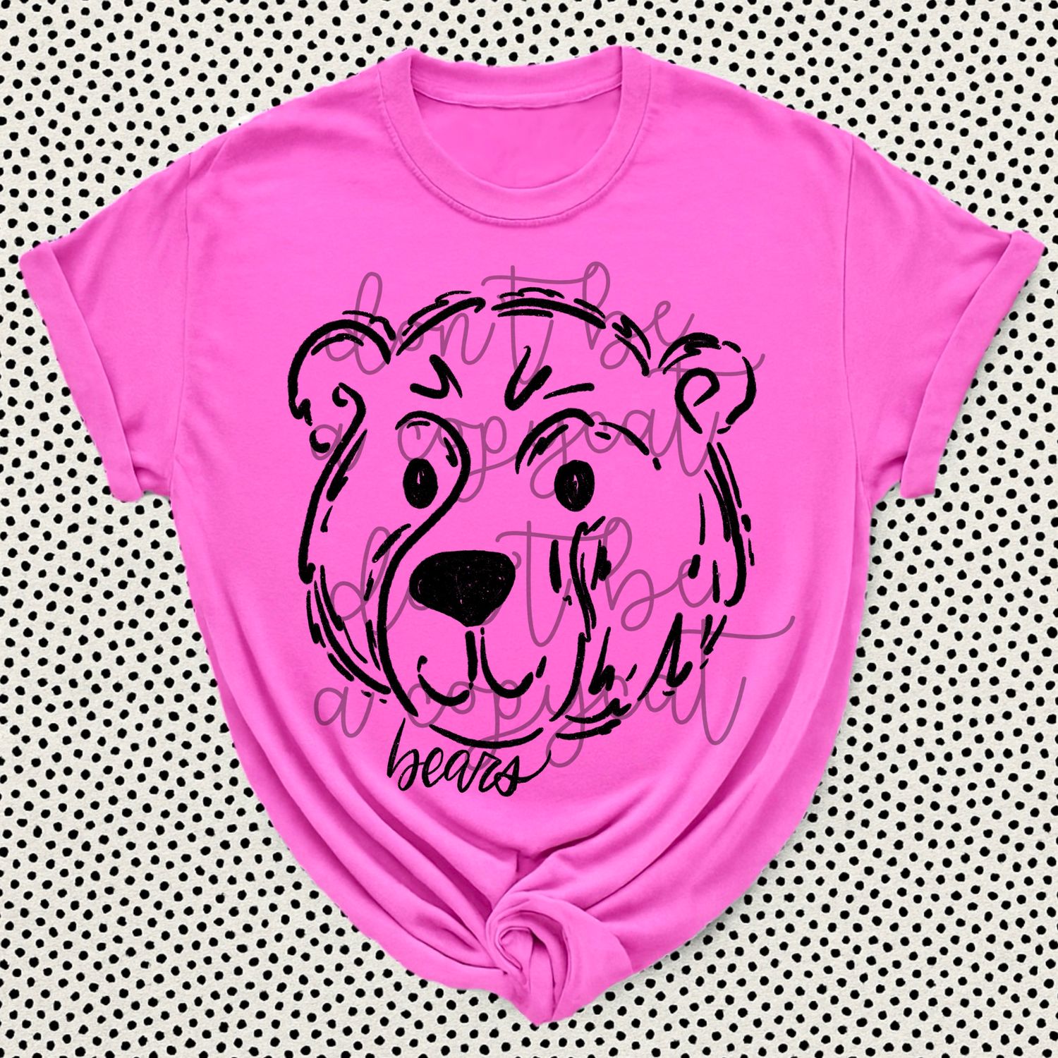 Bears Doodle Mascot Hand Lettered Style PNG