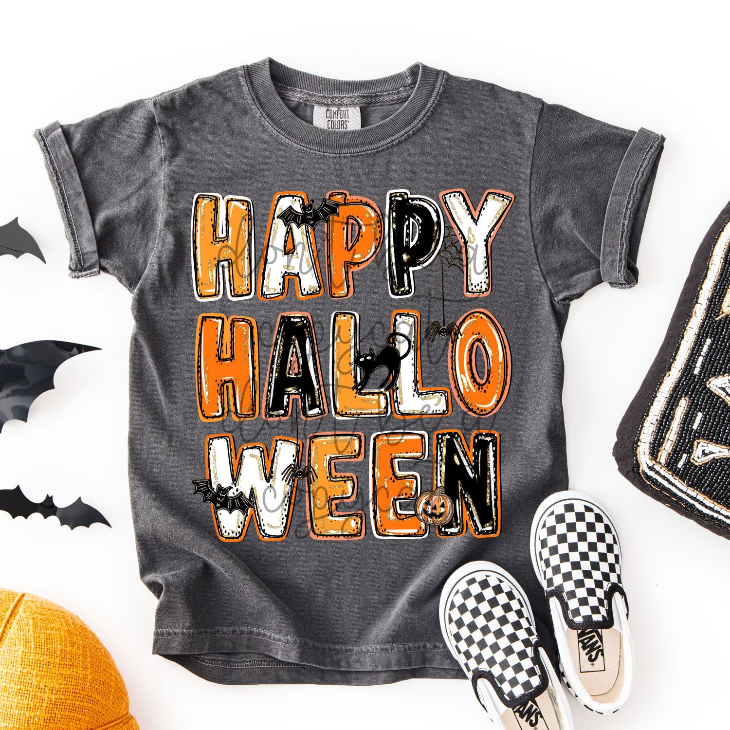 Happy Halloween PNG Design Spooky Halloween Pumpkin BatCat Spider Design Halloween Pumpkin DTF Sublimation