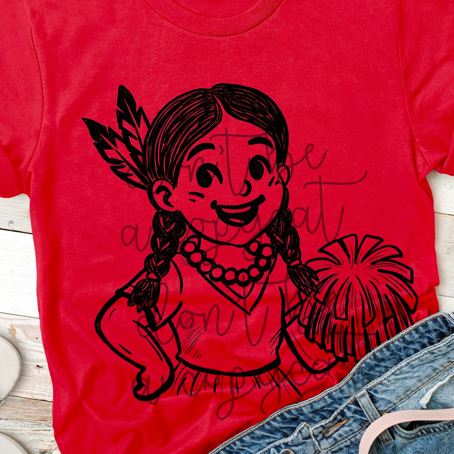 Vintage Cheer Indian Indians Hand Drawn Spirit PNG