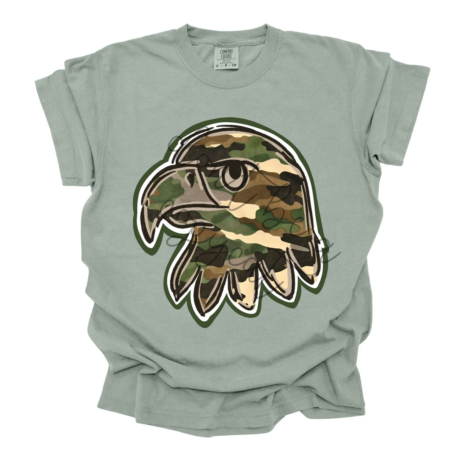 Camouflage Doodle Mascots Eagle School Spirit Design PNG School Mascot Camo Eagles Digital Design Printable Digital Mascot Design