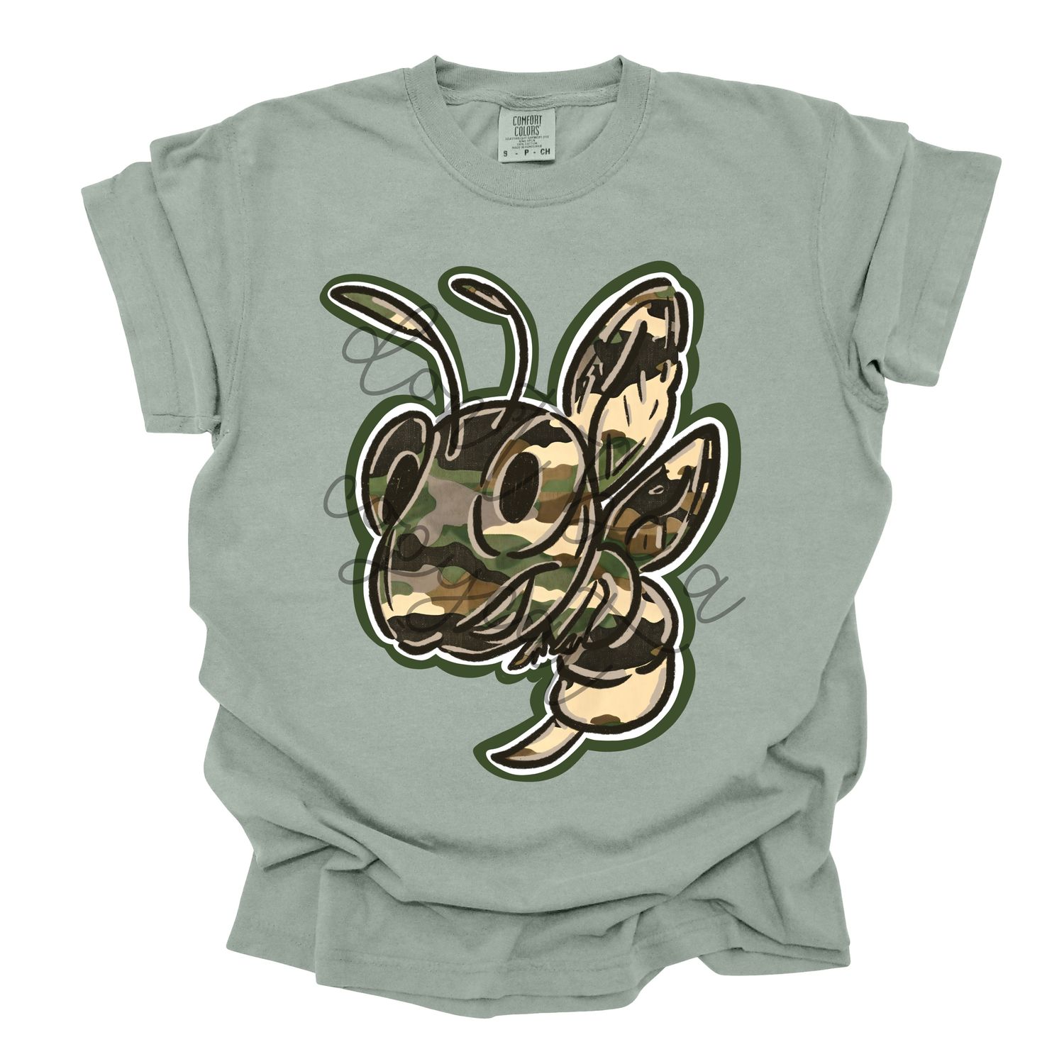 Camouflage Doodle Mascots Hornet Yellowjacket Jacket School Spirit Design PNG School Mascot Camo Digital Design Printable Digital Mascot Design