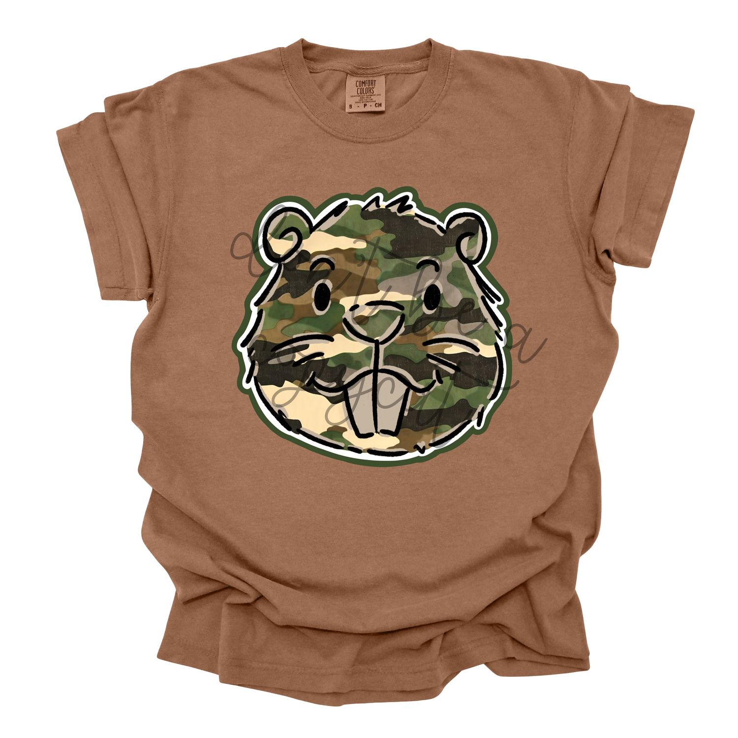 Camouflage Doodle Mascots Beaver School Spirit Design PNG School Mascot Camo Beavers Digital Design Printable Digital Mascot Design