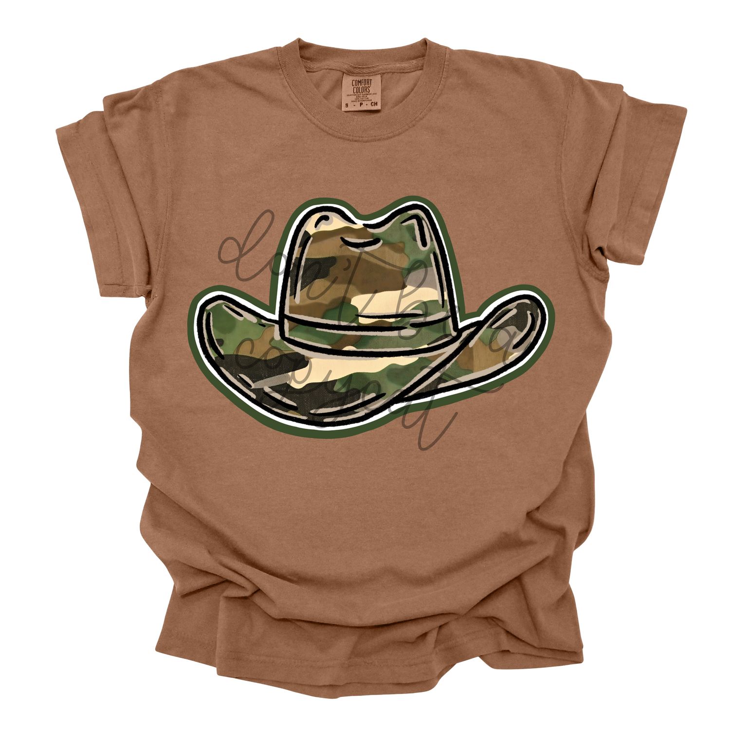 Camouflage Doodle Mascots Cowboy Hat School Spirit Design PNG School Mascot Camo Cowboys Digital Design Printable Digital Mascot Design