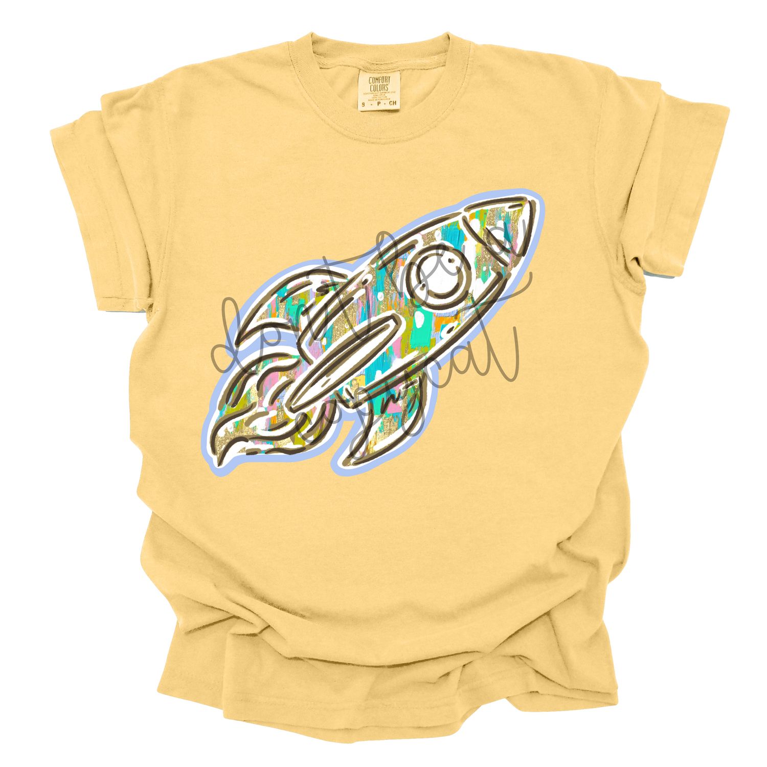 Pastel Paint Doodle Mascots Rocket School Spirit Design PNG School Mascot Camo Rockets Digital Design Printable Digital Mascot Design
