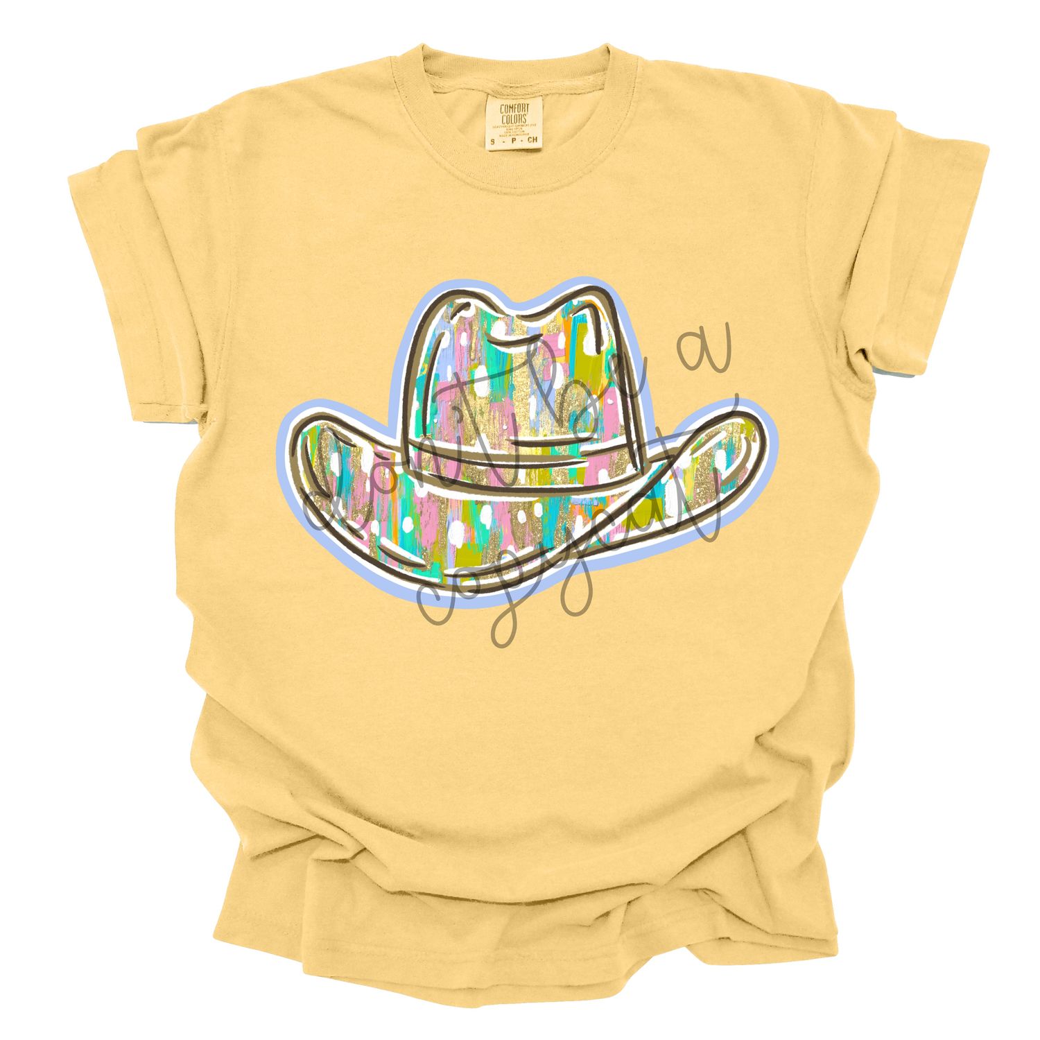 Pastel Paint Doodle Mascots Cowboy Hat School Spirit Design PNG School Mascot Camo Cowboys Digital Design Printable Digital Mascot Design