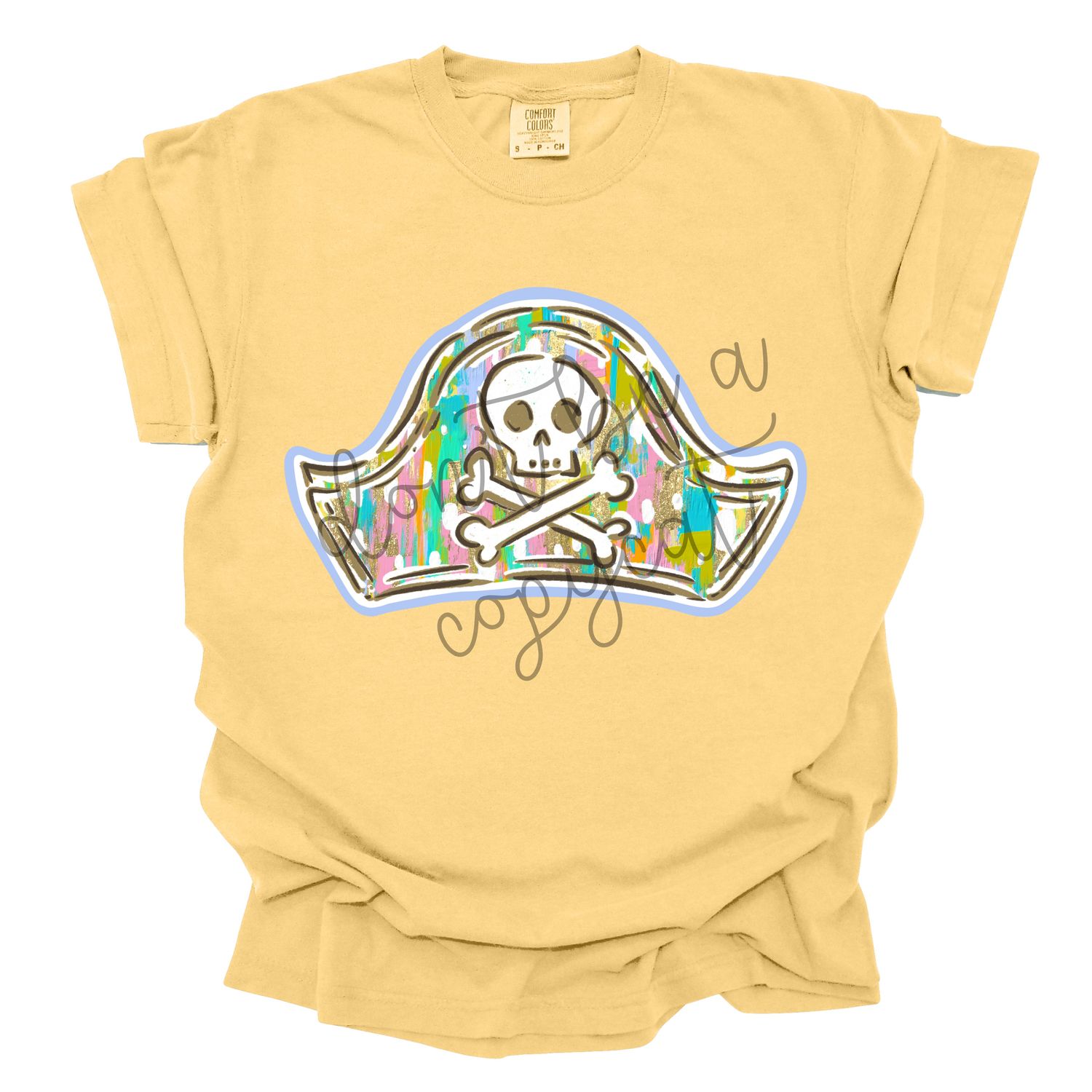 Pastel Paint Doodle Mascots Pirate Hat School Spirit Design PNG School Mascot Camo Pirates Digital Design Printable Digital Mascot Design