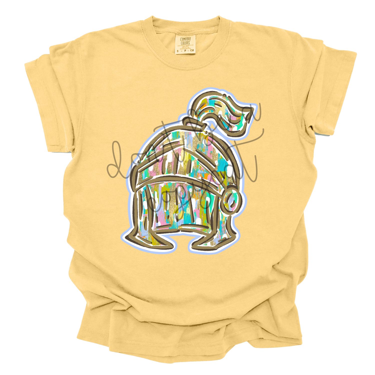 Pastel Paint Doodle Mascots Knight School Spirit Design PNG School Mascot Camo Knights Digital Design Printable Digital Mascot Design