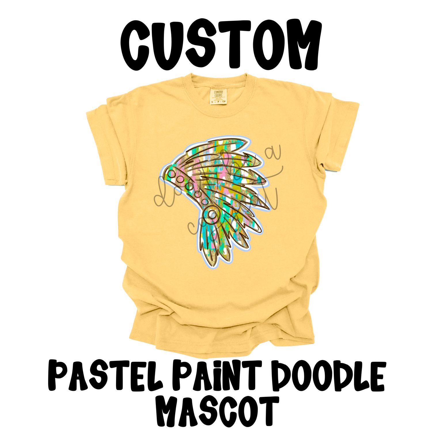 CUSTOM: Pastel Paint Doodle Mascot