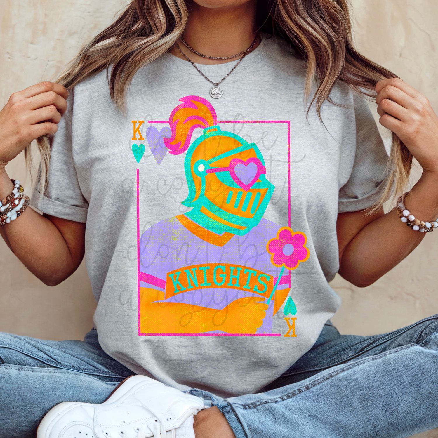 Girlie Mascot Playing Cards Knights Design PNG School Mascot Knight Digital Design Printable Digital Mascot Design