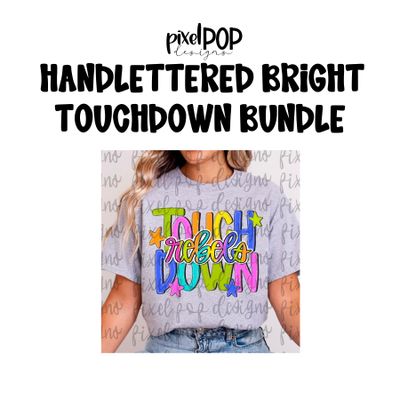 BUNDLE: Handlettered Touchdown Mascots BRIGHT (Receive All Future Additions Free)