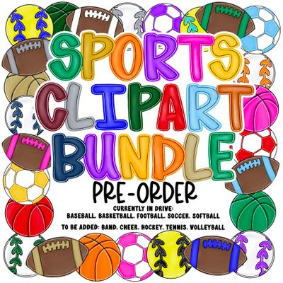CLIPART BUNDLE: Sports Collection SOLIDS (PRE-ORDER)