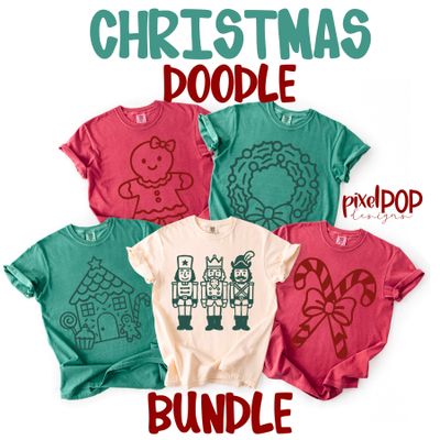BUNDLE: Hand Drawn Christmas Doodles