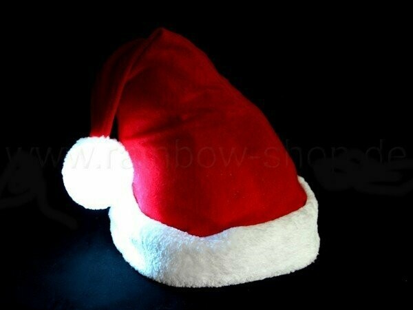 Weihnachtsmützen WEIHNACHTS MUETZE Pelzrand MIT LEUCHTENDER BOMMEL LED Weihnachtsmützen WEIHNACHTS MUETZE Pelzrand MIT LEUCHTENDER BOMMEL LED