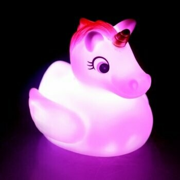 Blink Badeente Einhorn LED Farbe pink weiss - Multicolor blinkend