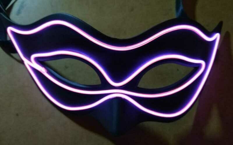Hit der Saison ! Party Leuchtmaske EL MASKE EYES PHANTOM ElektroLumineszens Schlauch