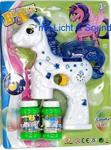 SEIFENBLASEN PISTOLE BUBBLE GUN LED Einhorn mit Licht und Sound seifen blasen SEIFENBLASEN PISTOLE BUBBLE GUN LED Einhorn mit Licht und Sound seifen blasen
