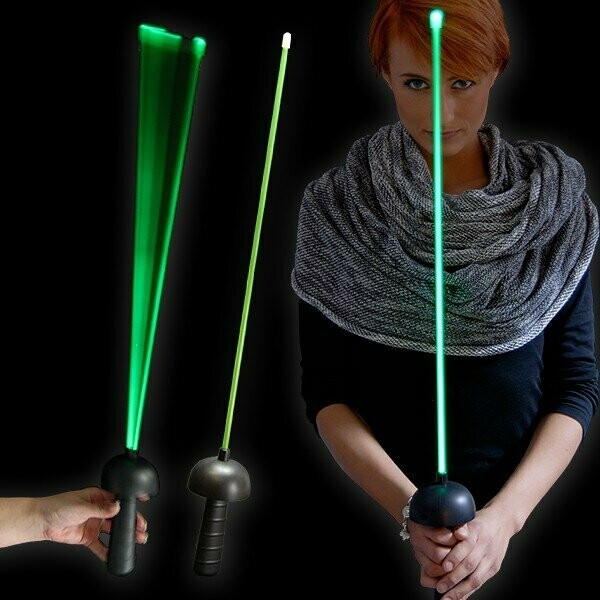 LED Laser Degen ca 80 cm Licht Schwert flexibel elastisch 3 Programme Florett black