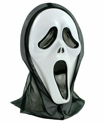 Masken Maske Screaming Ghost Geist mit Haube NEU Faschingsmaske Karneval