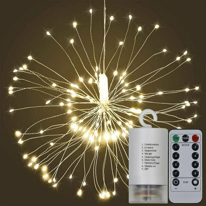 Magic LED Feuerwerks Sternen Kugel wasserfest 8 Programme Fernbedienung 4xAA Magic LED Feuerwerks Sternen Kugel wasserfest 8 Programme Fernbedienung 4xAA