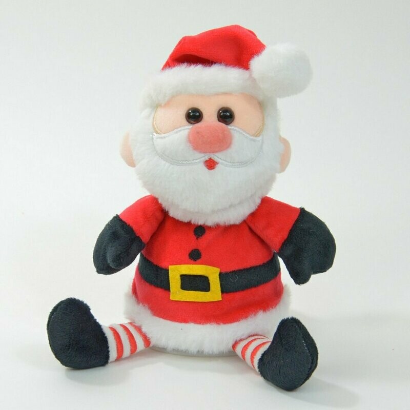 Laber-Weihnachtsmann "Jingle", der alles nachplappert, inkl. Batterien, 18x13x14cm
