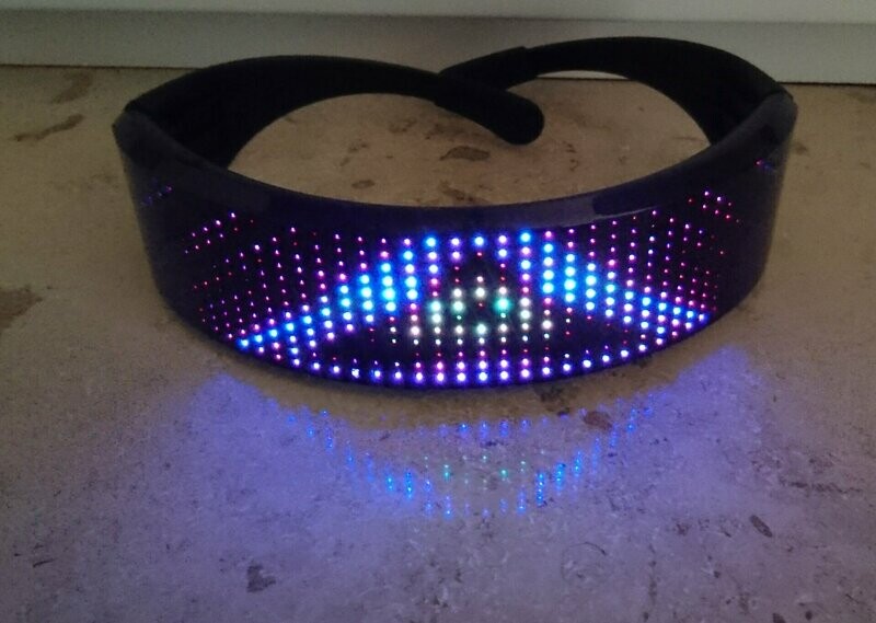 Blue Tooth App Control Vollfarb LED Brille Scrolling Display DIGI programmierbar bluetooth