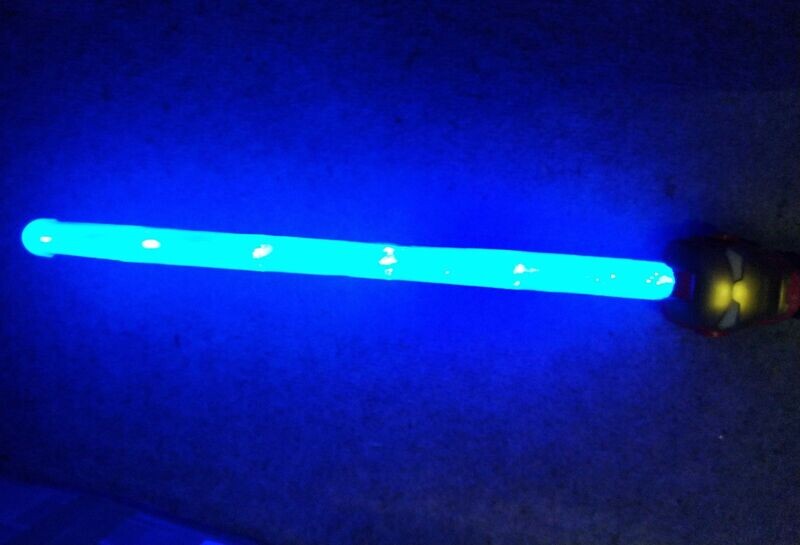 LED leucht Schwert Lichtschwert iron Warrior mit SOUND 75 cm blue s