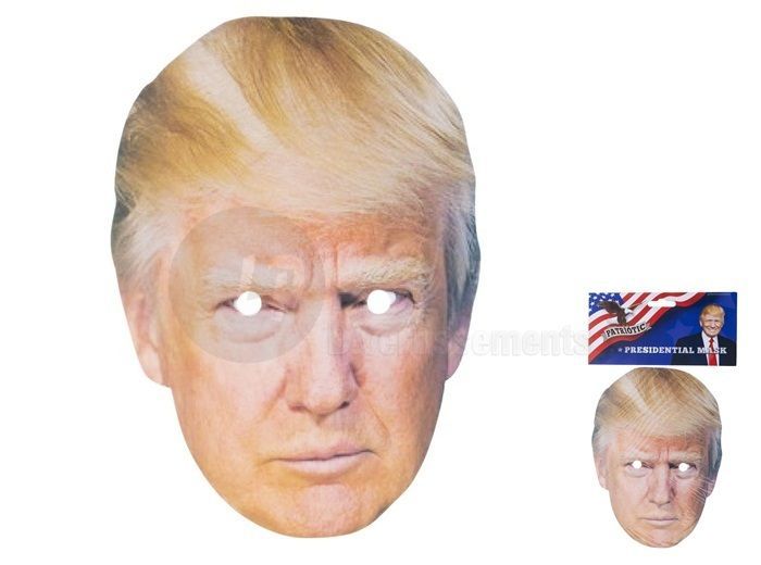 Papp maske des amerikanischen Präsidenten Donald Trump mit Gummizug NEU Karneval Papp maske des amerikanischen Präsidenten Donald Trump mit Gummizug NEU Karneval