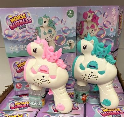 Seifenblasen Pistole BUBBLE GUN Einhorn LED mit Licht Seifenblasen Pistole BUBBLE GUN Einhorn LED mit Licht