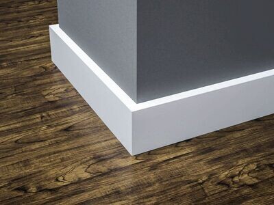 Rodapie Blanco WPC (lamina PVC) 120x10