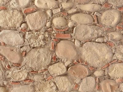 Panel de Piedra Cal y Canto Marrón Claro 3D