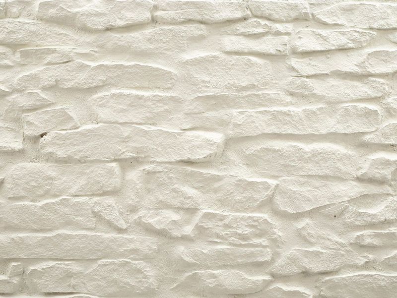 Panel de Piedra Lajas Blanco 3D