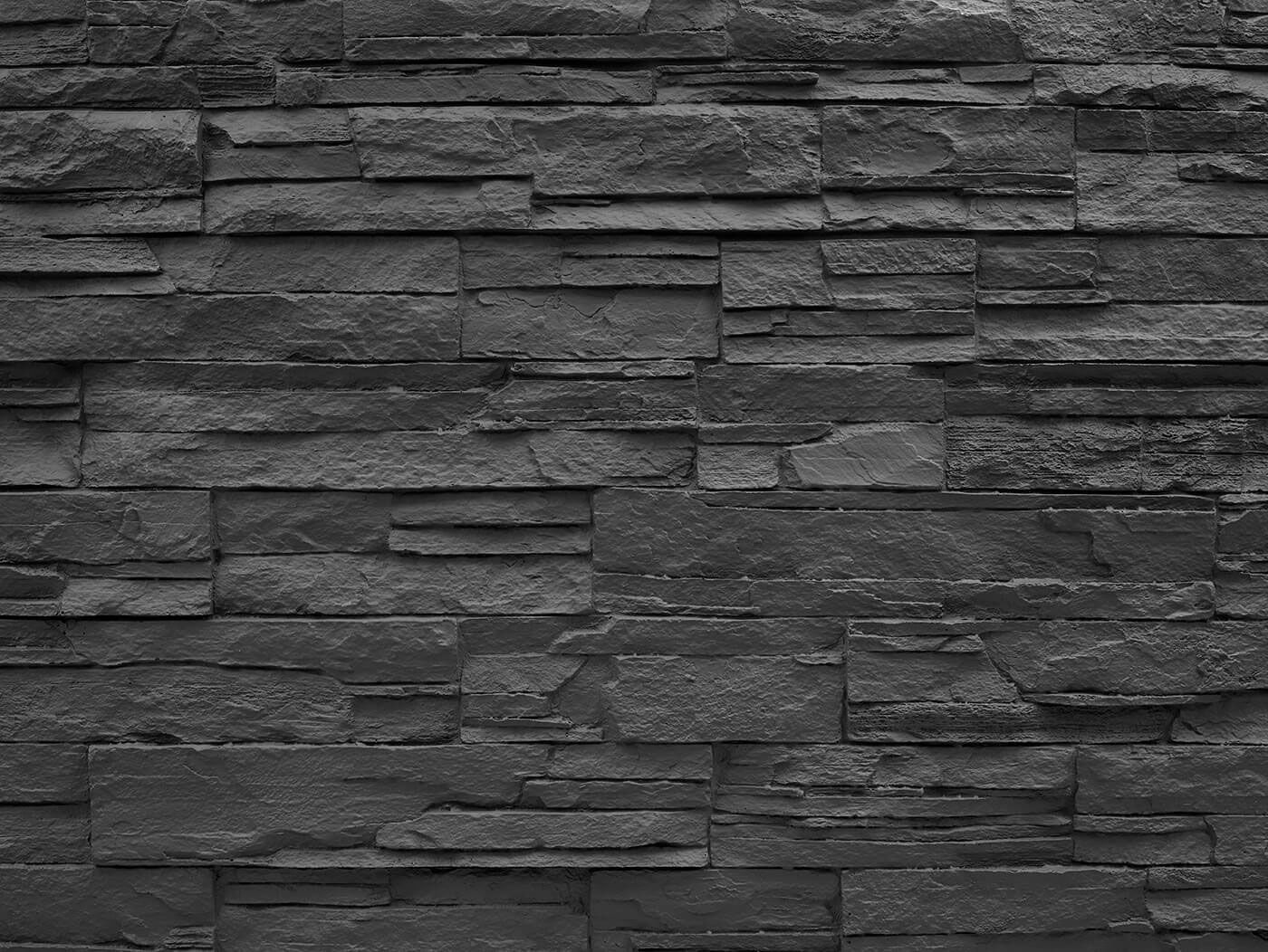 Panel de Piedra Lascas Negro 3D