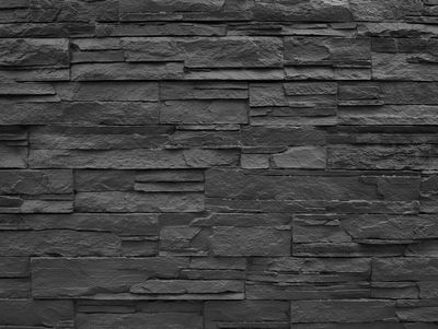 Panel de Piedra Lascas Negro 3D