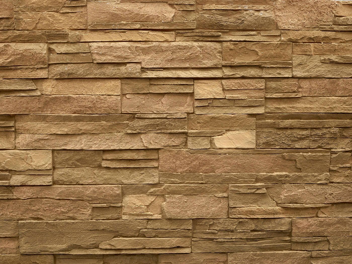 Panel de Piedra Lascas Ocre 3D