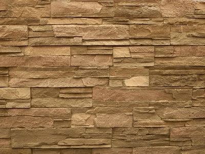 Panel de Piedra Lascas Ocre 3D
