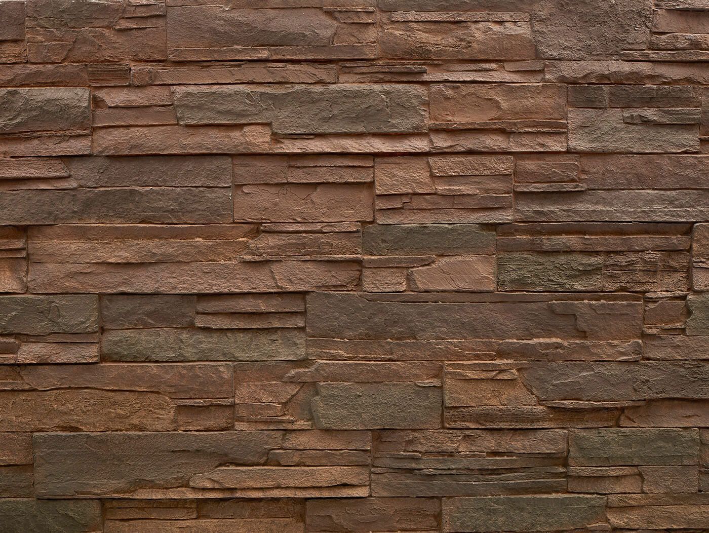 Panel de Piedra Lascas Marrón 3D