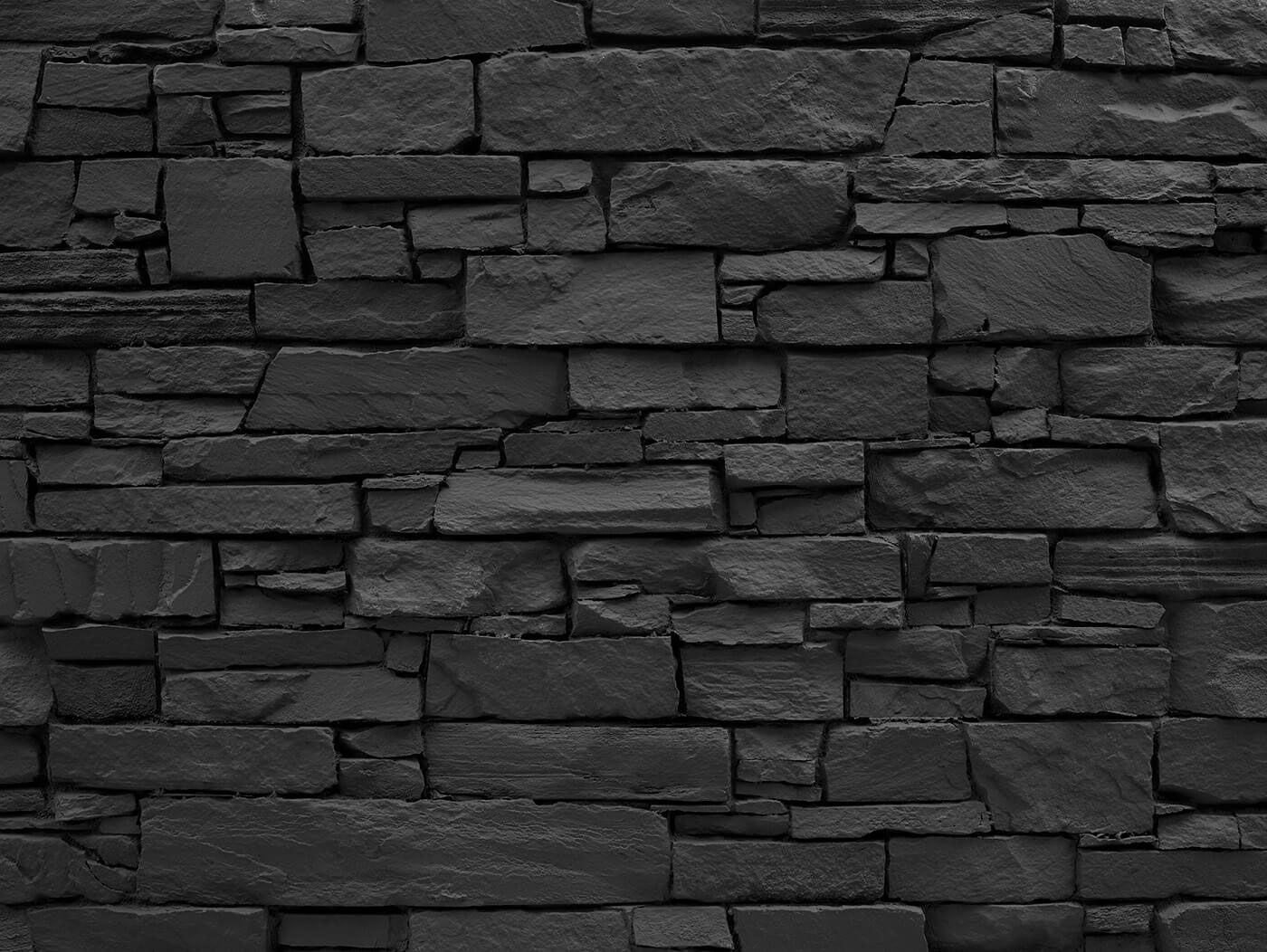 Panel de Piedra Lascas Navarrete Negro 3D