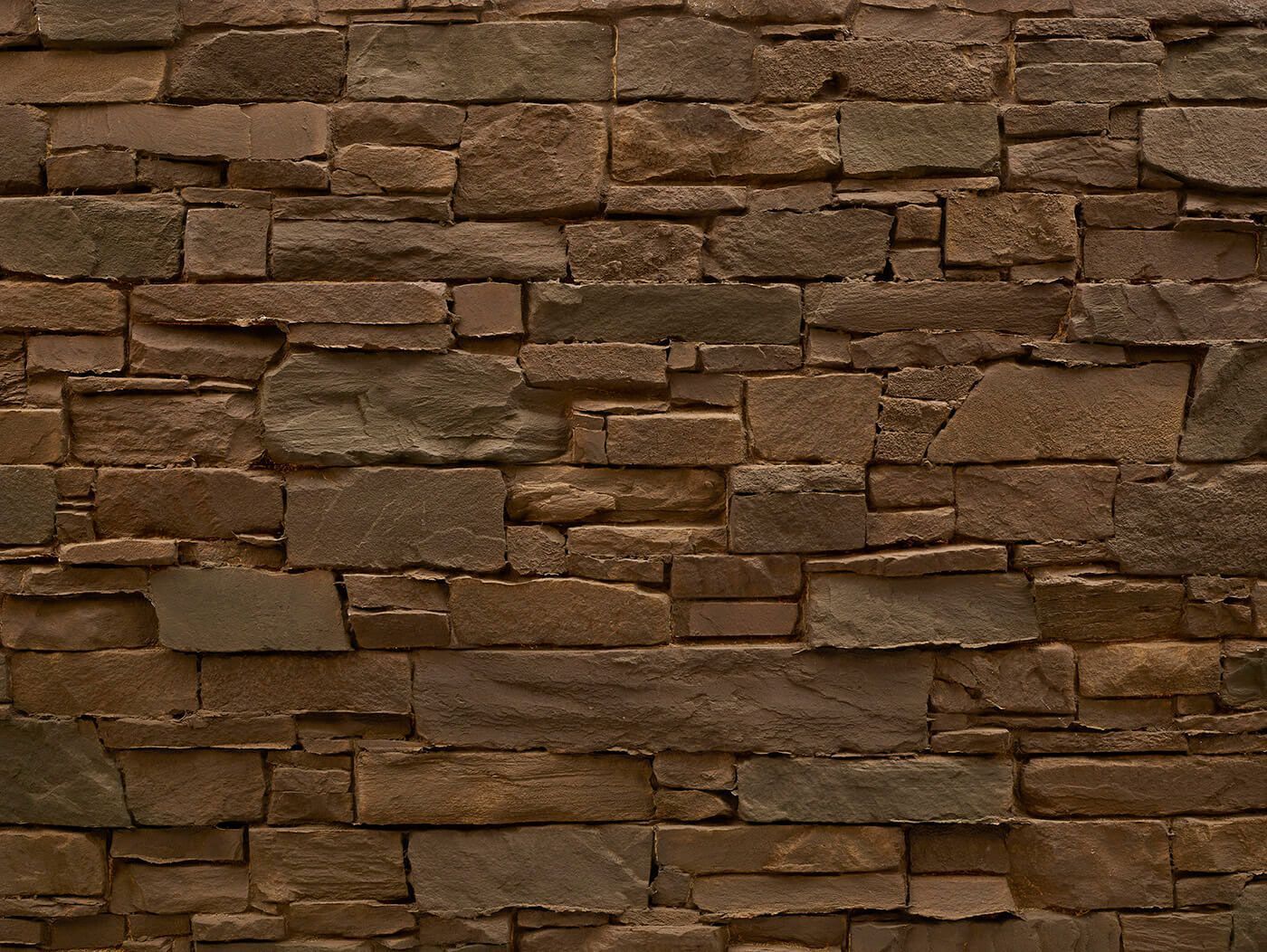 Panel de Piedra Lascas Navarrete Marrón 3D
