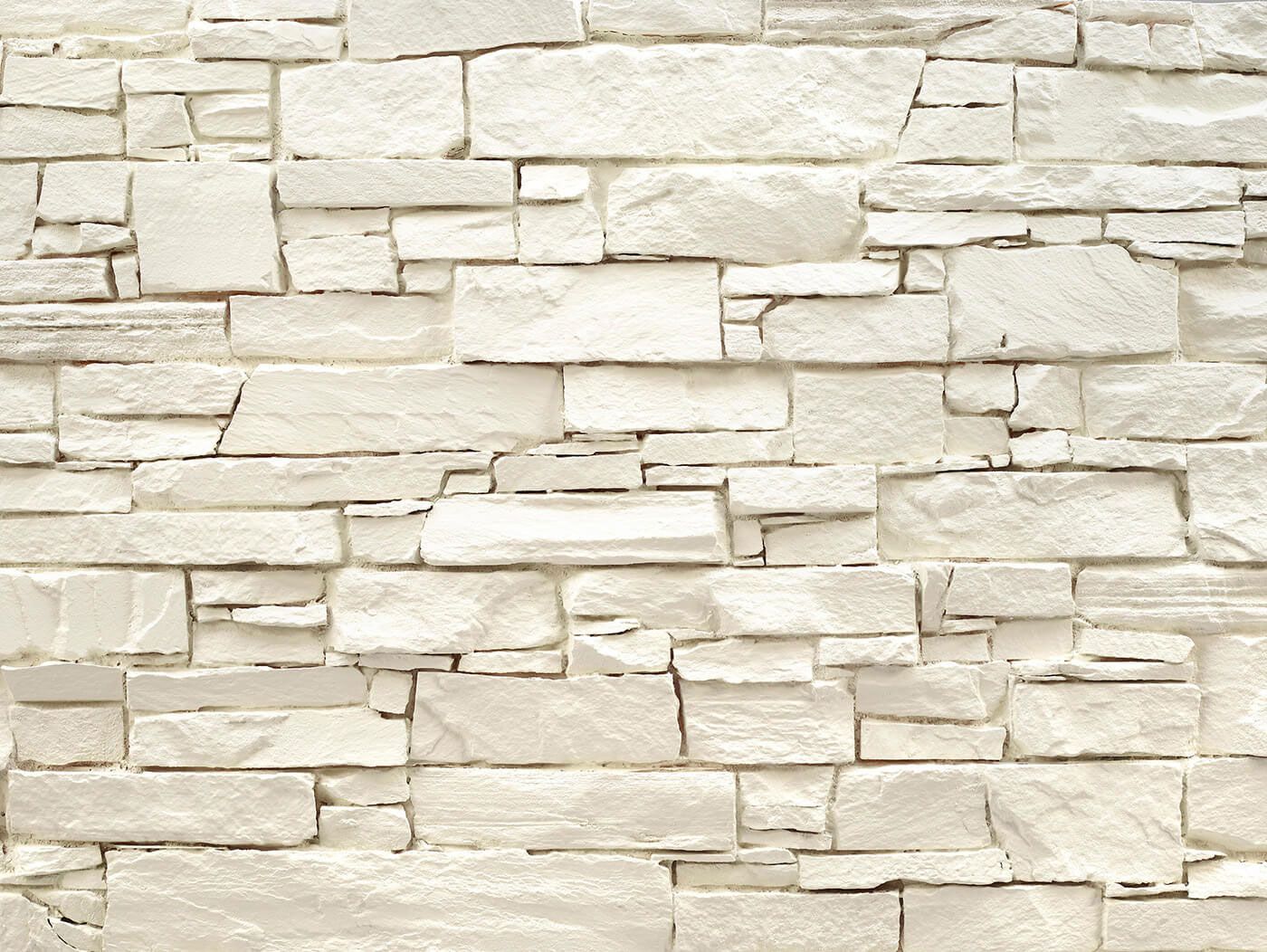 Panel de Piedra Lascas Navarrete Blanco 3D