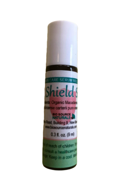 Skin Shield Skin Care Serum Roll-On - 0.3 fl oz (9 ml) Amber Glass Roll-On Bottle with Stainless Steel Roller Ball and Cap