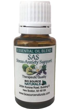 SAS! Stress-Anxiety Support Essential Oil Blend - Aromatherapy - Therapeutic Quality