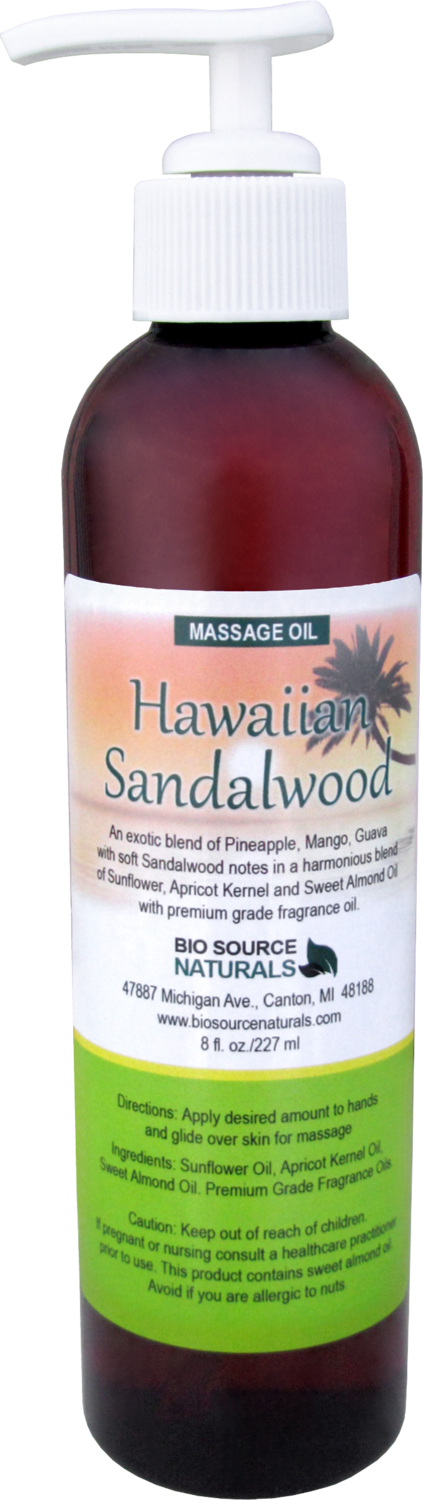 Hawaiian Sandalwood Massage Oil 8 fl oz (227 ml)
