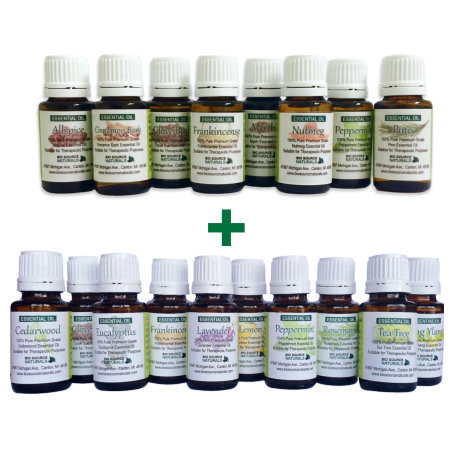 Combination Holiday Set with 18 Pure Essential Oils 0.5 fl oz (15 ml) each