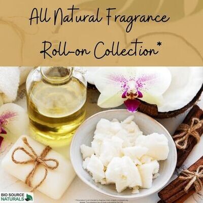 All Natural Fragrance Roll-On Collection - 3 Pack - 0.3 fl oz (9 ml) Amber Glass Roll-on Bottles with Stainless Steel Roller Ball and Cap