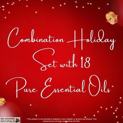 Combination Holiday Set with 18 Pure Essential Oils 0.5 fl oz (15 ml) each