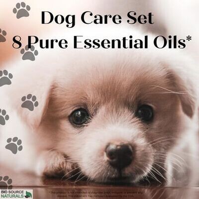 Dog Care Set of 8 Pure Essential Oils, 0.5 oz (15 ml) Each