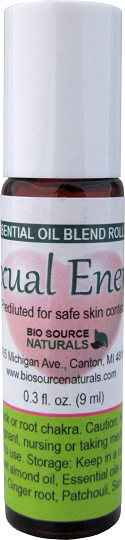 Sexual Energy Oil Blend Roll-On - 0.3 fl oz (9 ml) Amber Glass Roll-On Bottle with Stainless Steel Roller Ball and Cap