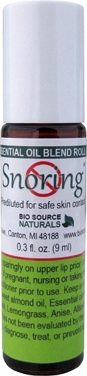 No Snoring Essential Oil Blend Roll-On - 0.3 fl oz (9 ml) Amber Glass Roll-On Bottle with Stainless Steel Roller Ball and Cap
